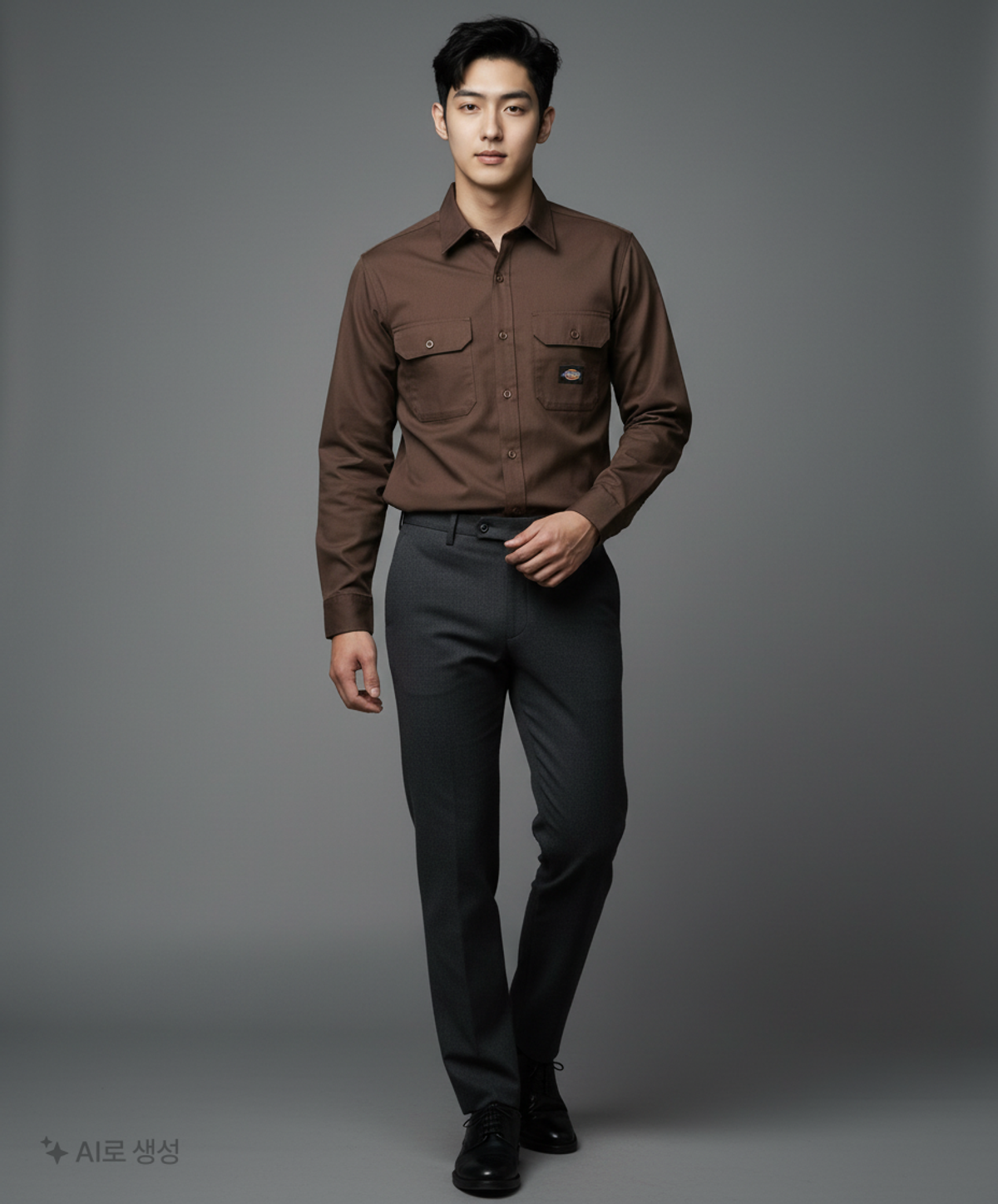 디키즈(DICKIES) 574 워크 셔츠 Dark Brown S