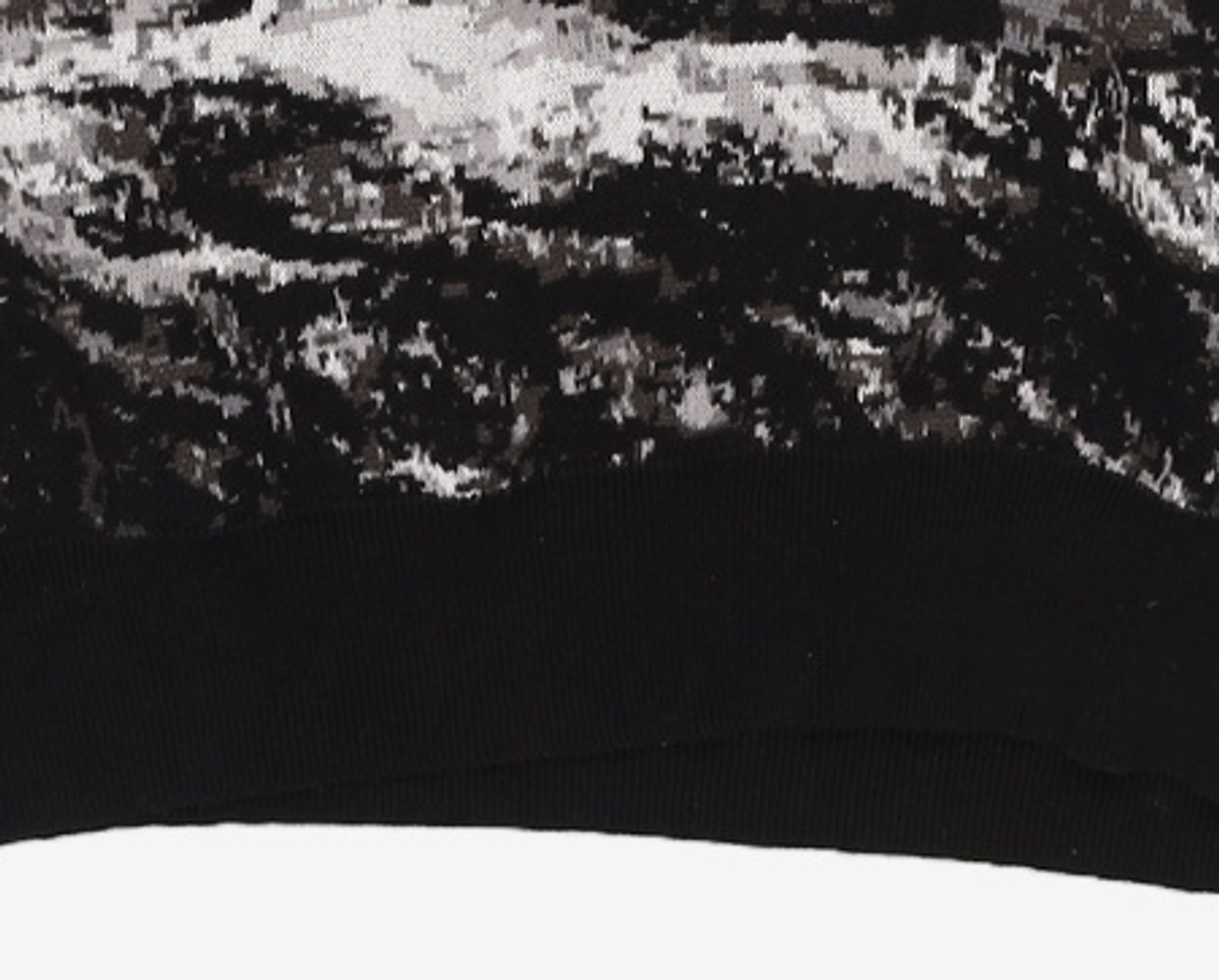노매뉴얼(NOMANUAL) LANDSCAPE JACQUARD KNIT - BLACK M