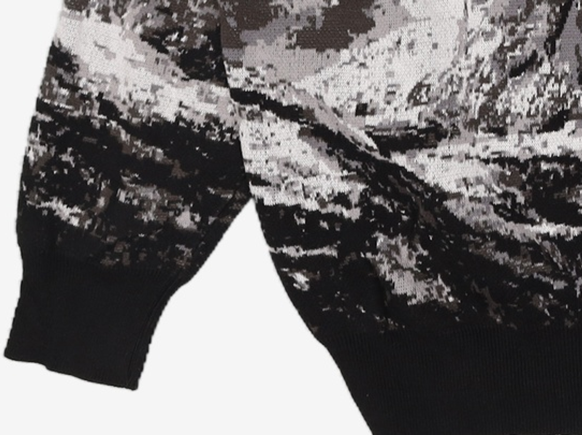 노매뉴얼(NOMANUAL) LANDSCAPE JACQUARD KNIT - BLACK M