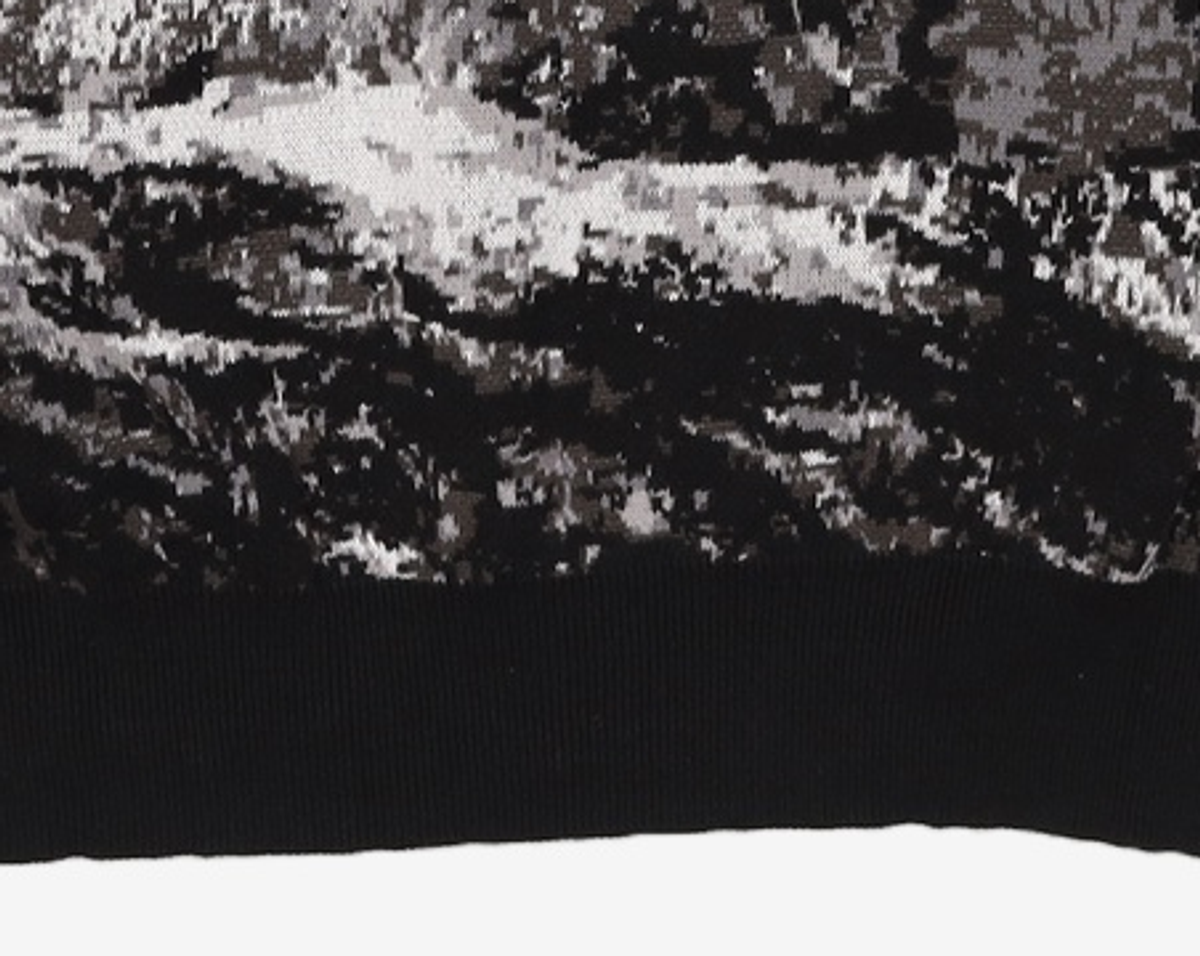 노매뉴얼(NOMANUAL) LANDSCAPE JACQUARD KNIT - BLACK M