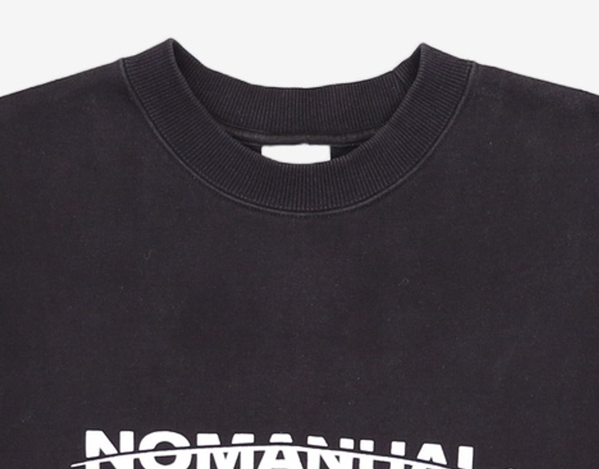 노매뉴얼(NOMANUAL) NEW WORLD SWEATSHIRT - BLACK XL