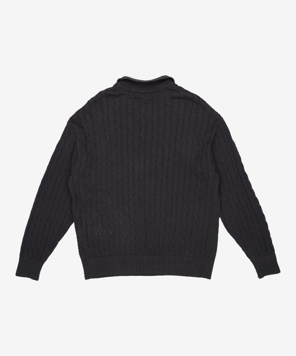 예일(YALE) [100% COTTON] HERITAGE DAN CABLE PK KNIT BLACK L
