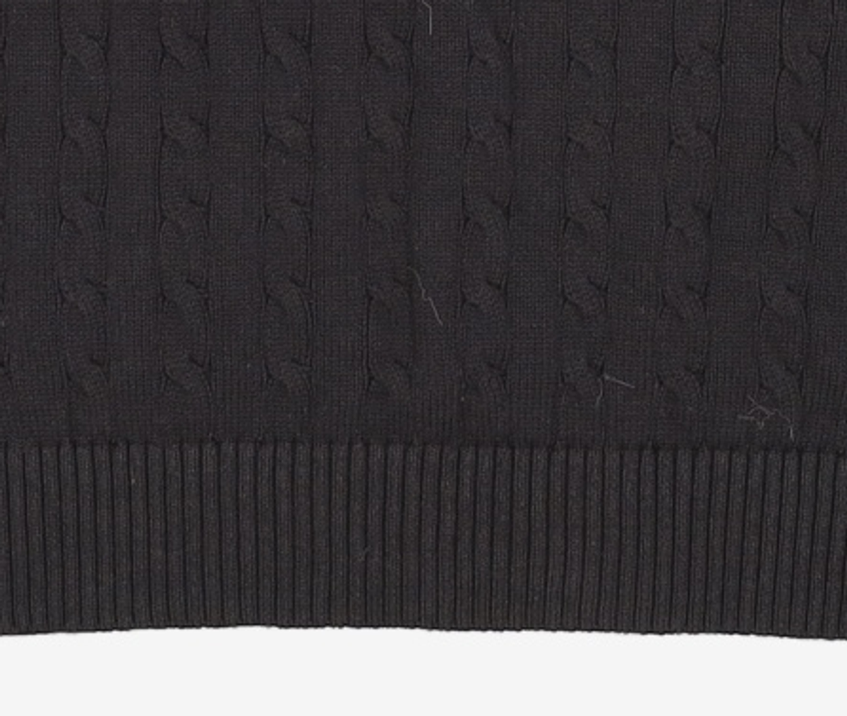 예일(YALE) [100% COTTON] HERITAGE DAN CABLE PK KNIT BLACK L