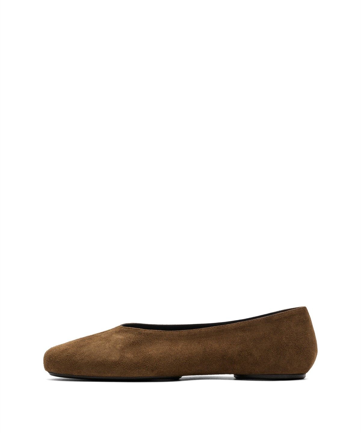 마시모두띠(MASSIMO DUTTI) 스플릿 스웨이드 발레리나 슈즈