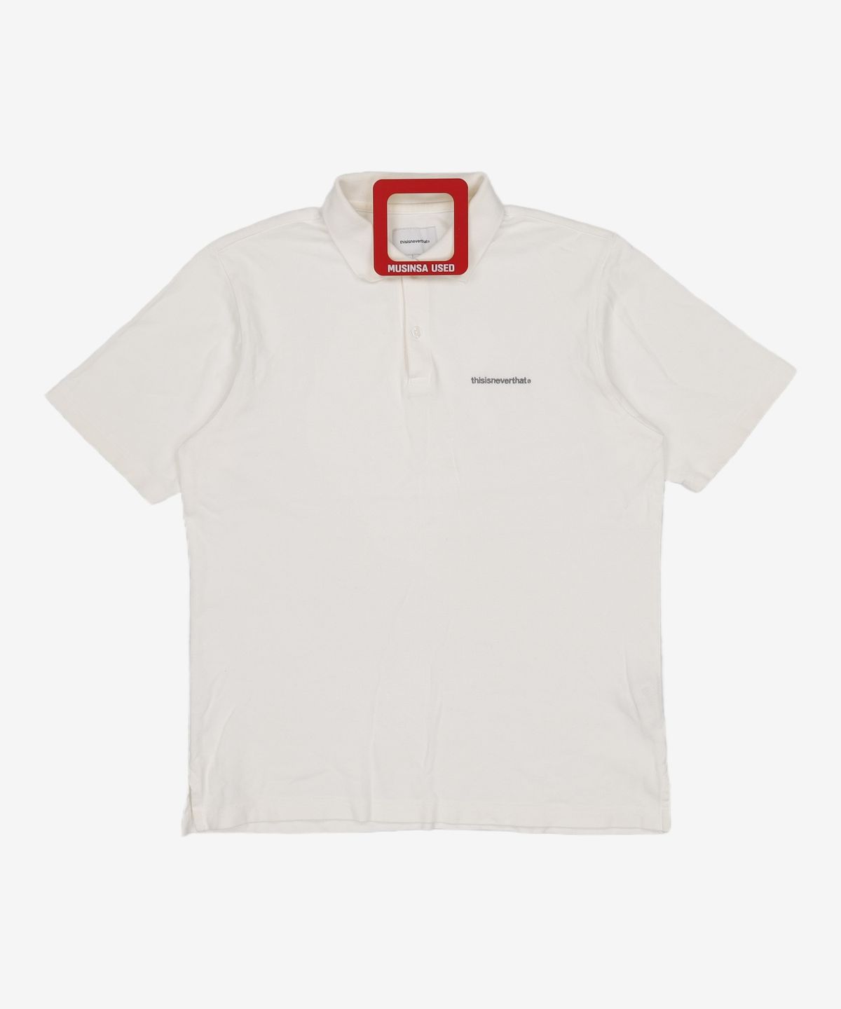 디스이즈네버댓(THISISNEVERTHAT) (SS24) T-Logo S/S Jersey Polo - White S