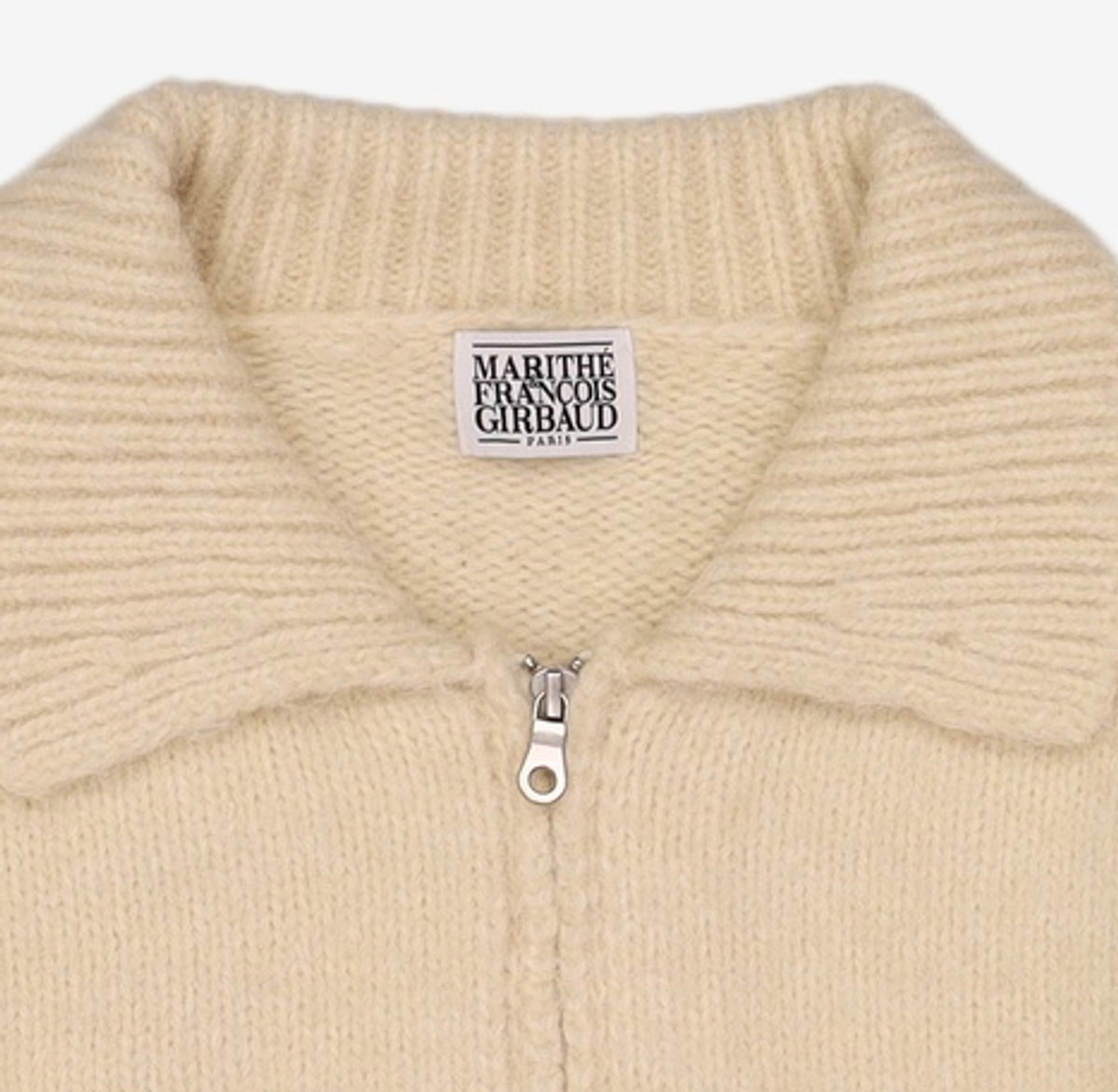 마리떼 프랑소와 저버(MARITHÉ + FRANҪOIS GIRBAUD) W HAIRY ZIPUP CARDIGAN cream OS