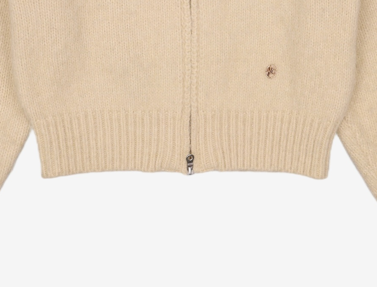 마리떼 프랑소와 저버(MARITHÉ + FRANҪOIS GIRBAUD) W HAIRY ZIPUP CARDIGAN cream OS