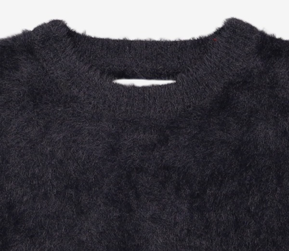 노매뉴얼(NOMANUAL) CROPPED HAIRY KNIT - BLACK M