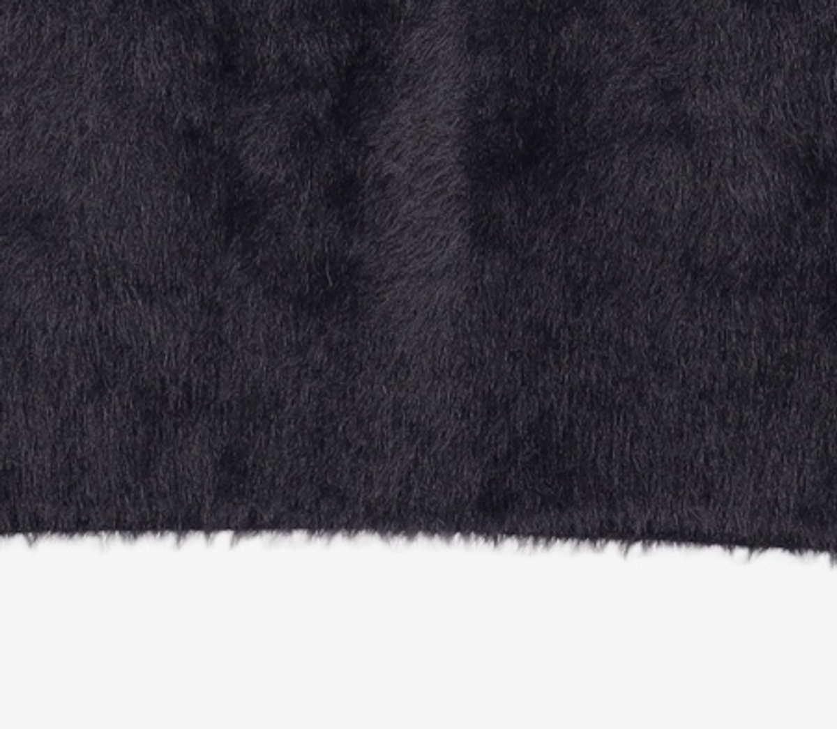노매뉴얼(NOMANUAL) CROPPED HAIRY KNIT - BLACK M