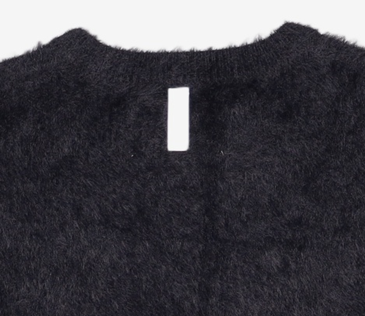 노매뉴얼(NOMANUAL) CROPPED HAIRY KNIT - BLACK M