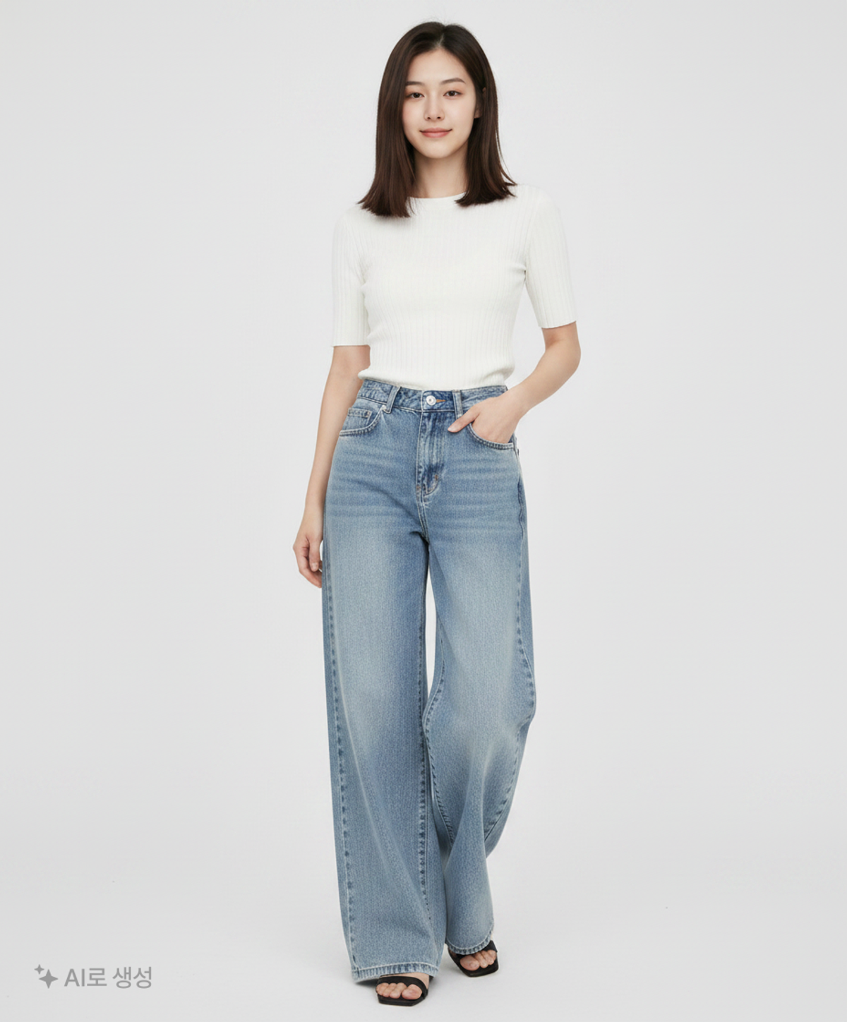 데케트(DECET) 청/데님 팬츠 S
