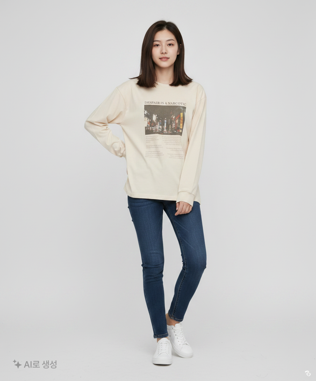 스타일난다(STYLE NANDA) 긴소매 티셔츠 FREE