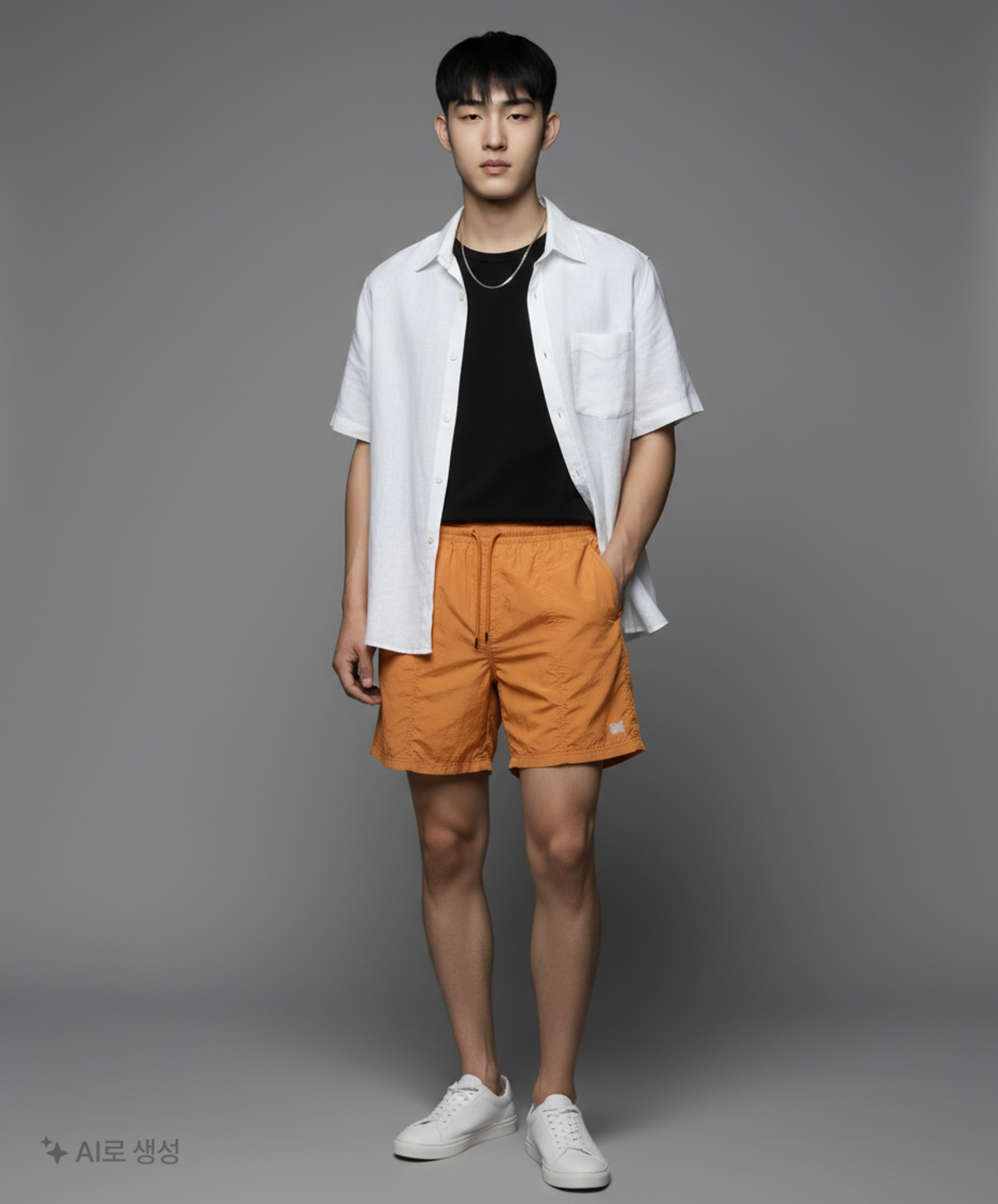 브라운브레스(BROWNBREATH) TAG SHORT PANTS - ORANGE L