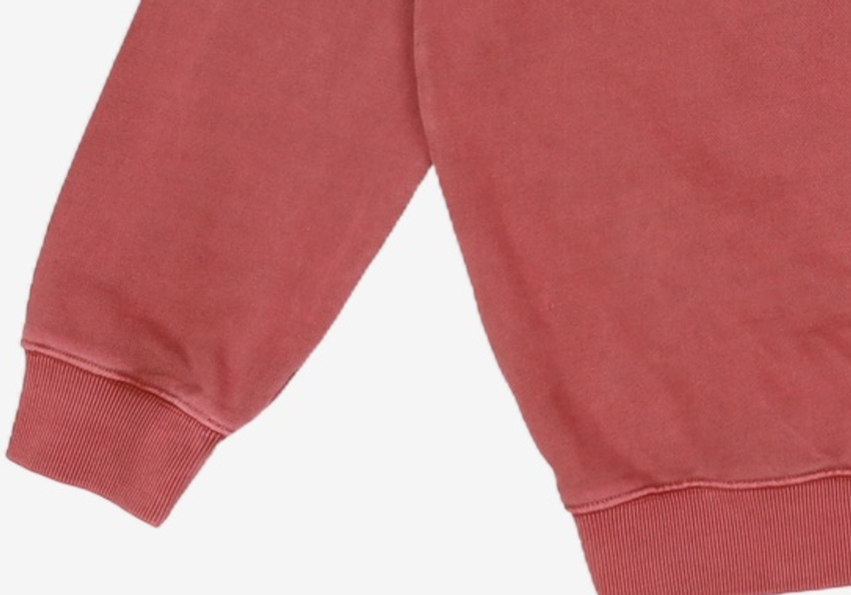 우알롱(WOOALONG) Pigment graphic sweatshirt - BRICK RED L