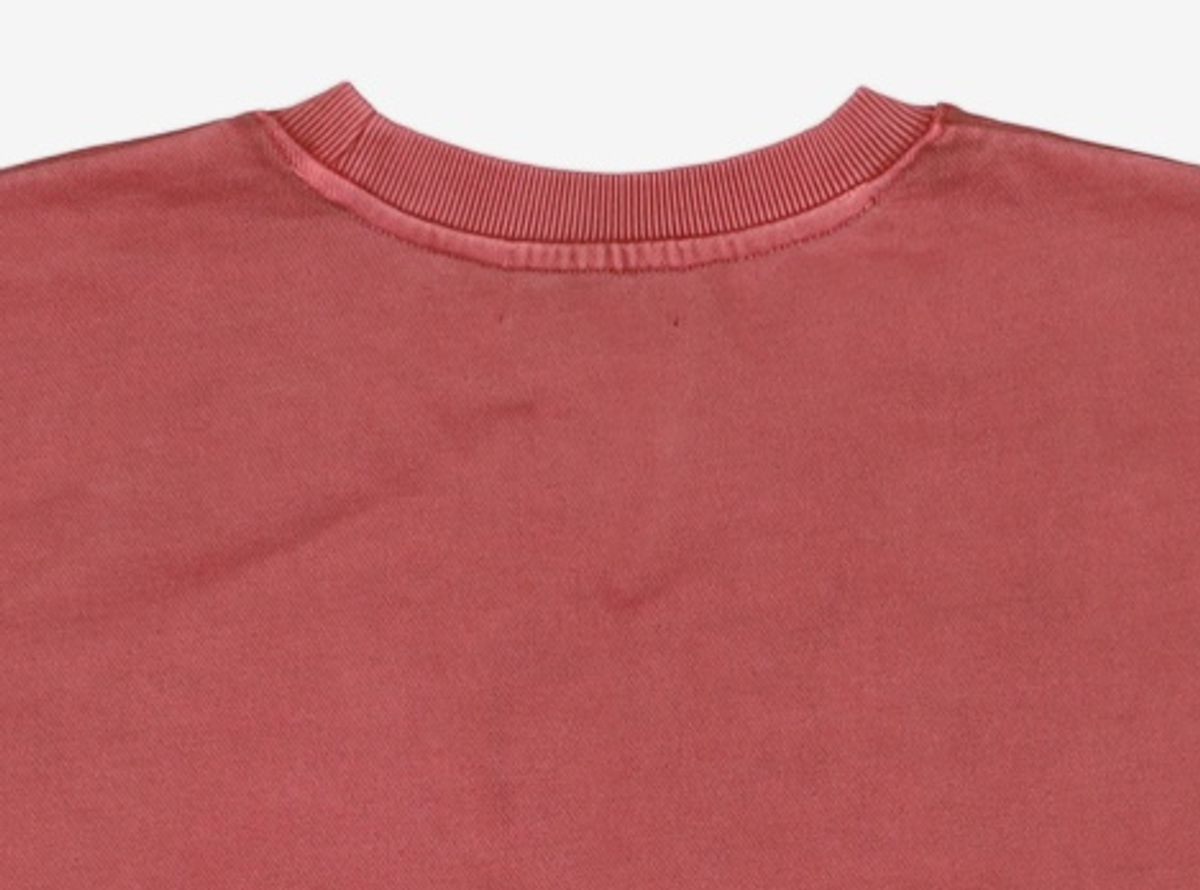 우알롱(WOOALONG) Pigment graphic sweatshirt - BRICK RED L