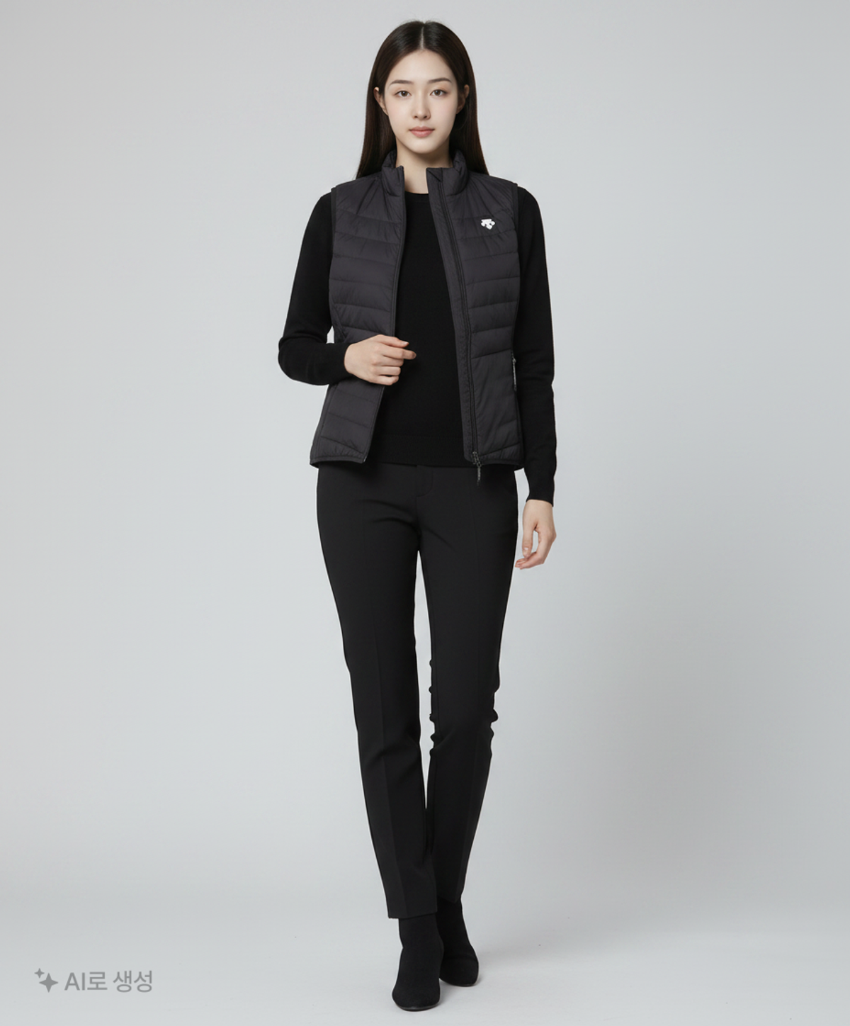 데상트(DESCENTE) 남녀공용 패커블 듀얼 지퍼 경량다운 베스트 (S8423RDV20) 90
