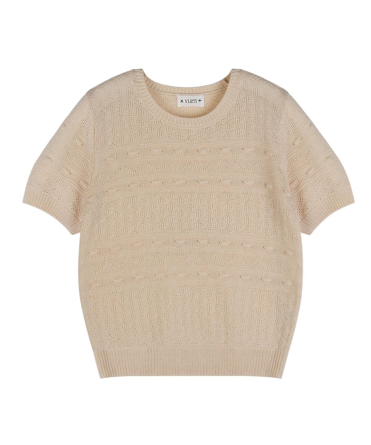 블레티(VLETI) Summer Round  Point Half Knit (Cream)