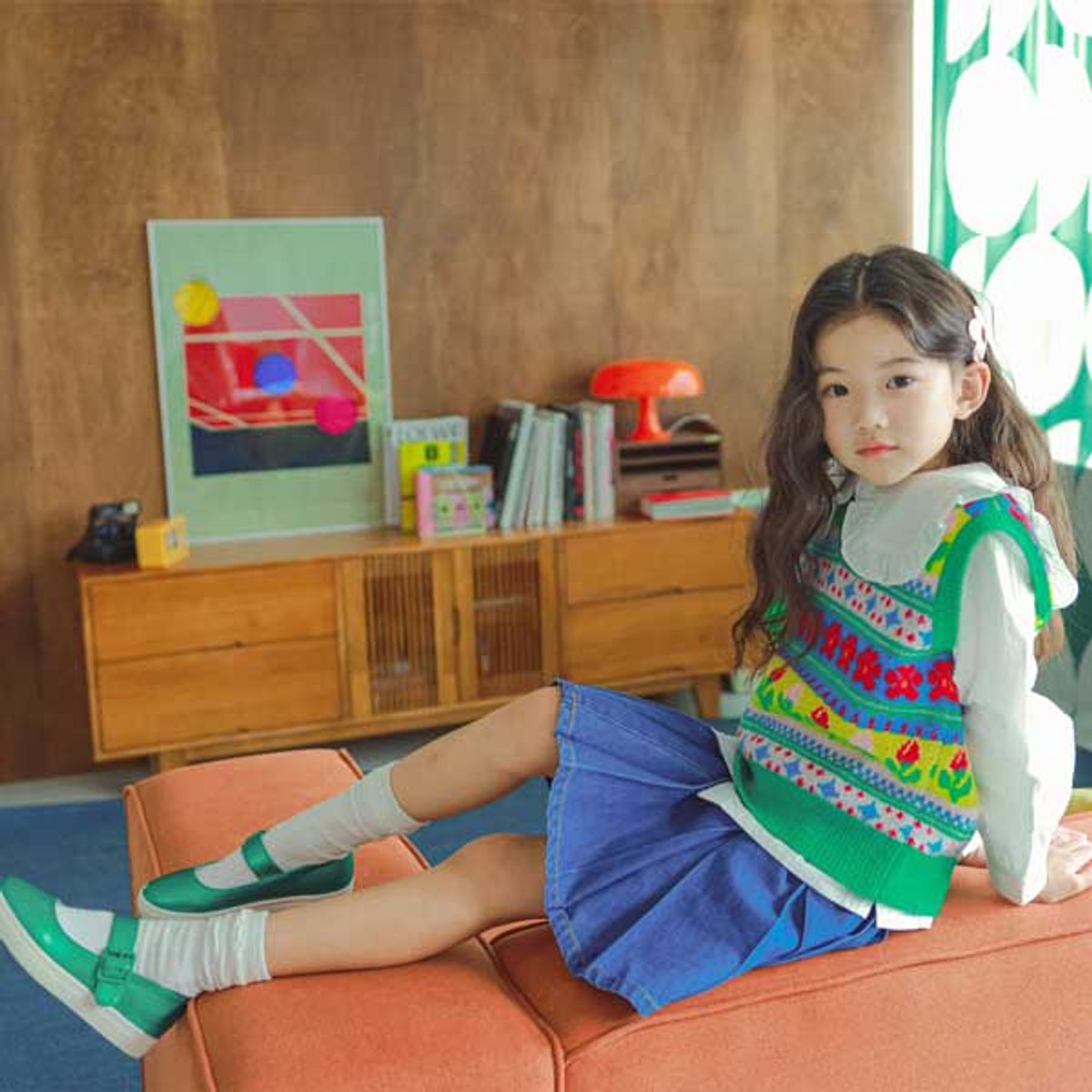 아이러브제이(I LOVE J) Y. 딜라잇 플리츠 데님 스커트 JUFSK12