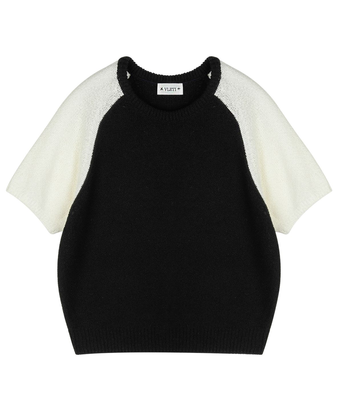 블레티(VLETI) Round Color Matching Half Knit (Black)