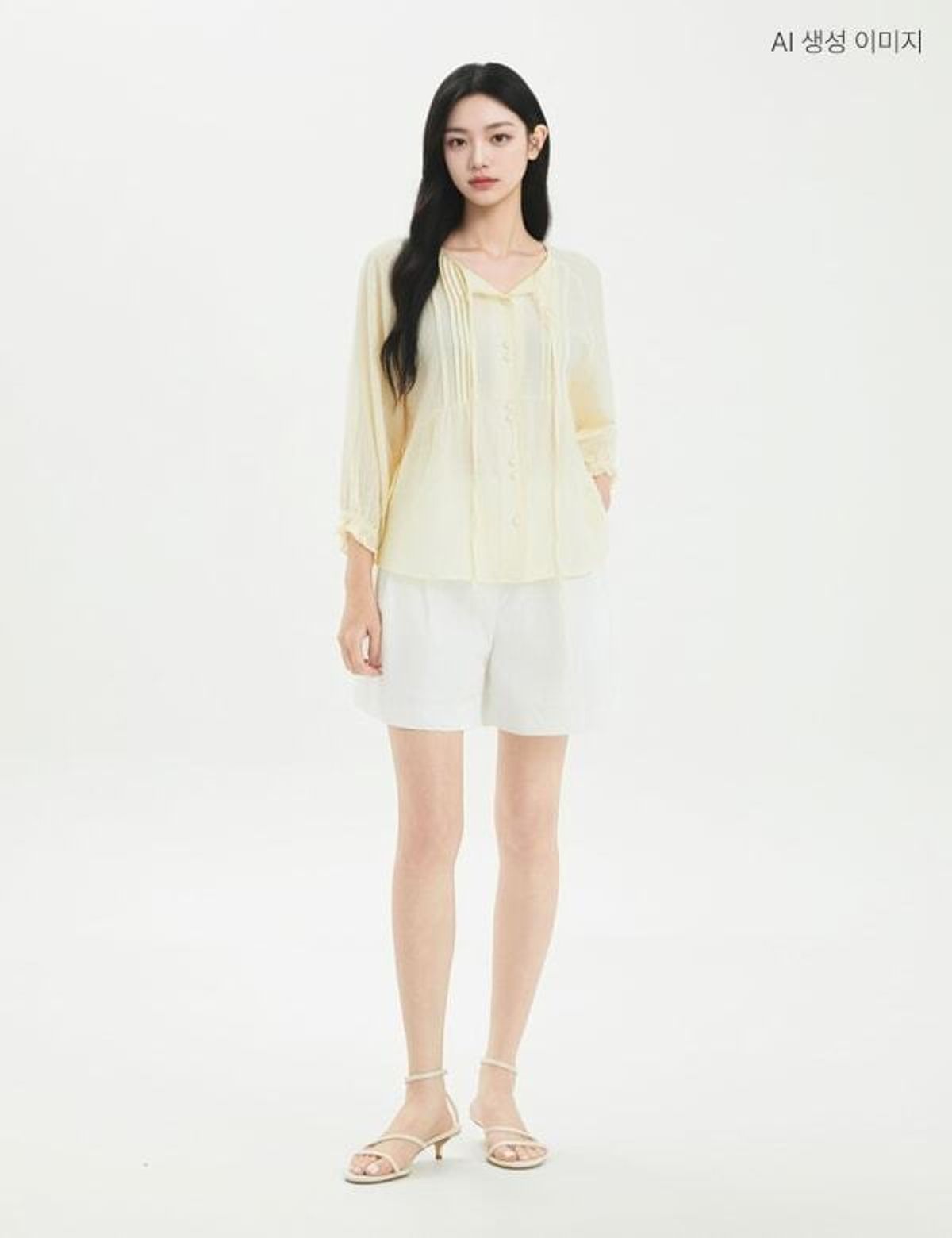 로엠(ROEM) 7부 루즈핏 블라우스 RMBLG38RT3