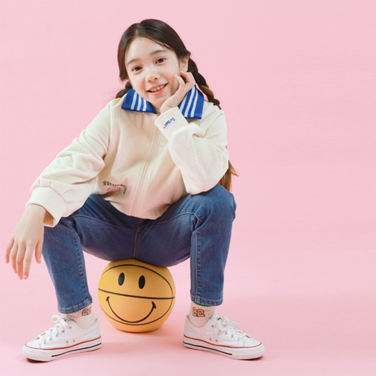 아이러브제이(I LOVE J) B.나이스데이 카라 점퍼 JVFOU21