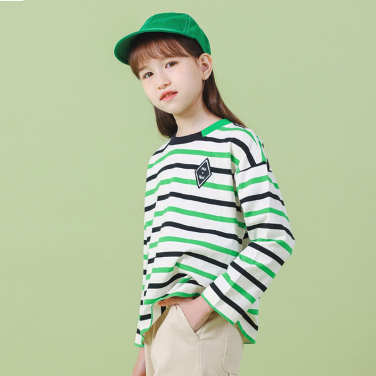 아이러브제이(I LOVE J) A.라팡 스트라이프 크롭 티셔츠 JVFTO92