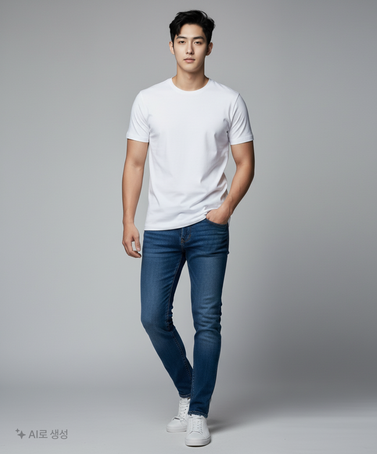 무신사 스탠다드(MUSINSA STANDARD) 레이어드 크루 넥 티셔츠_긴 기장 [화이트] XS