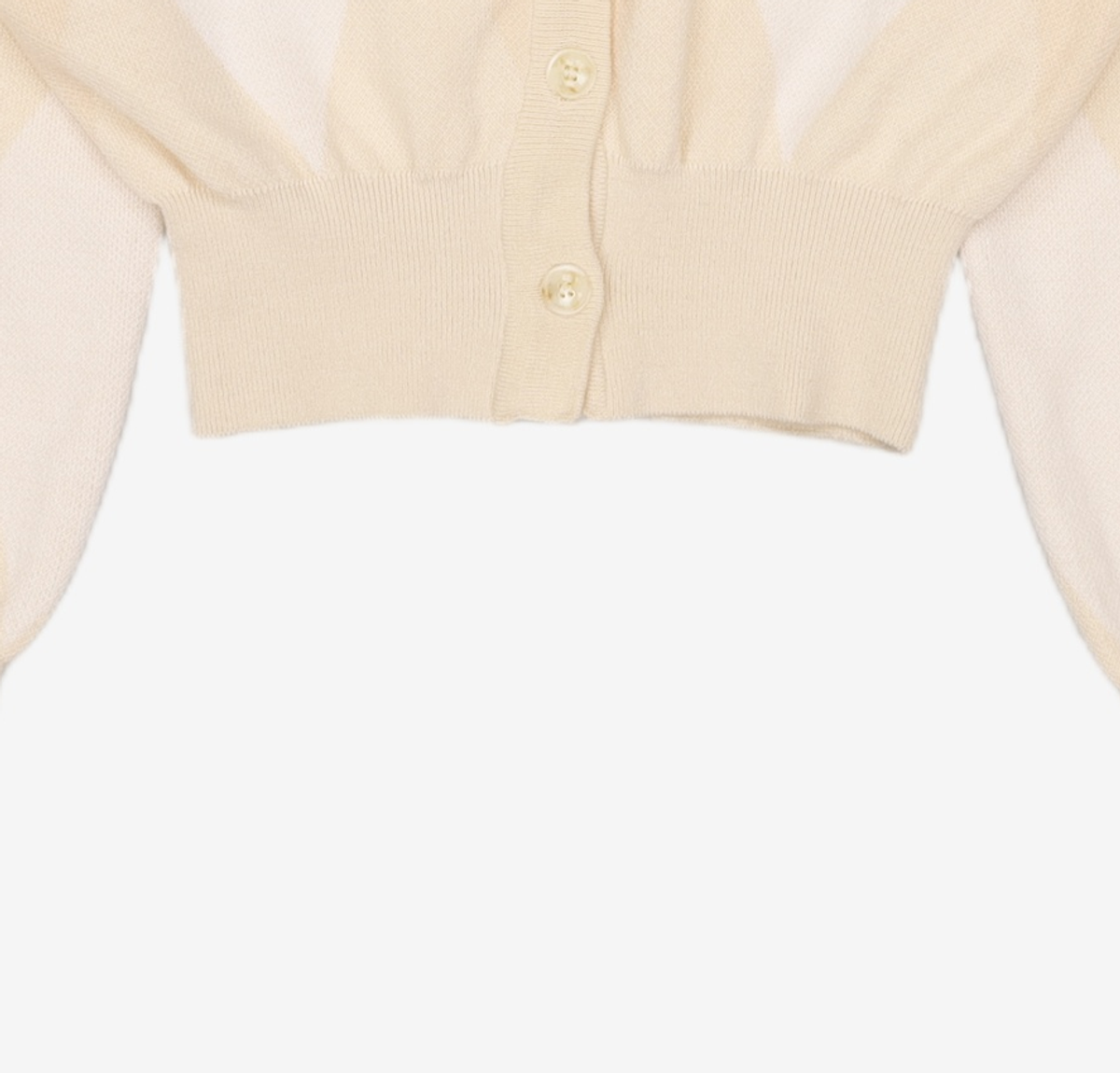 오아이오아이 컬렉션(OIOI COLLECTION) ARGYLE CROP W CARDIGAN [LIGHT YELLOW] FREE