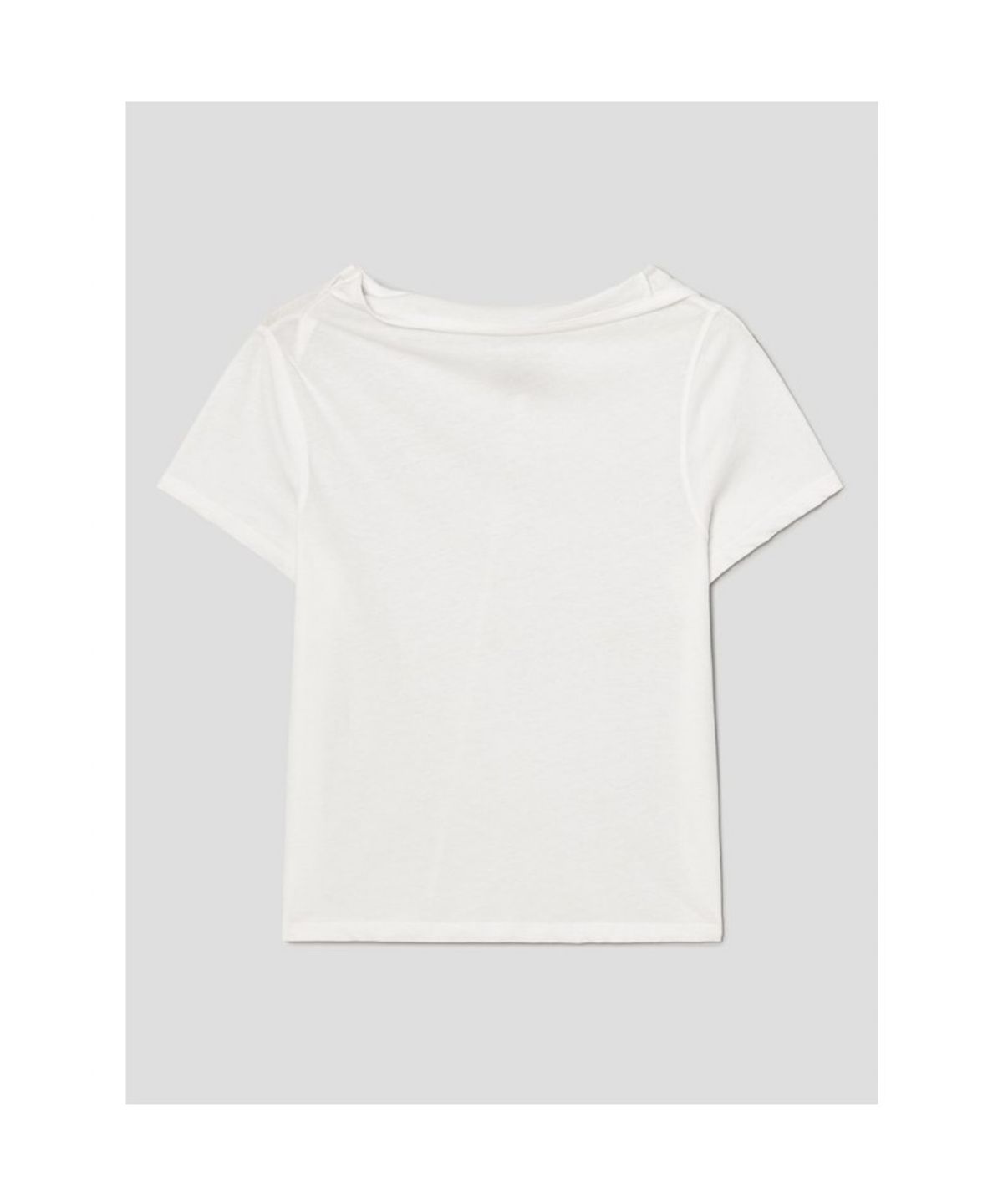 앙개(ANGGAE) Draped Neck TShirt  Ivory (AG6842A030)