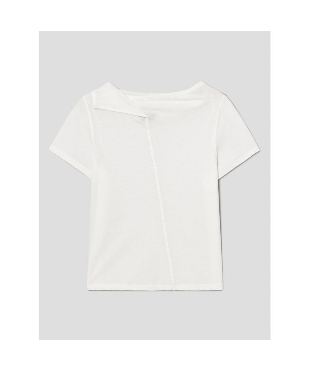 앙개(ANGGAE) Draped Neck TShirt  Ivory (AG6842A030)
