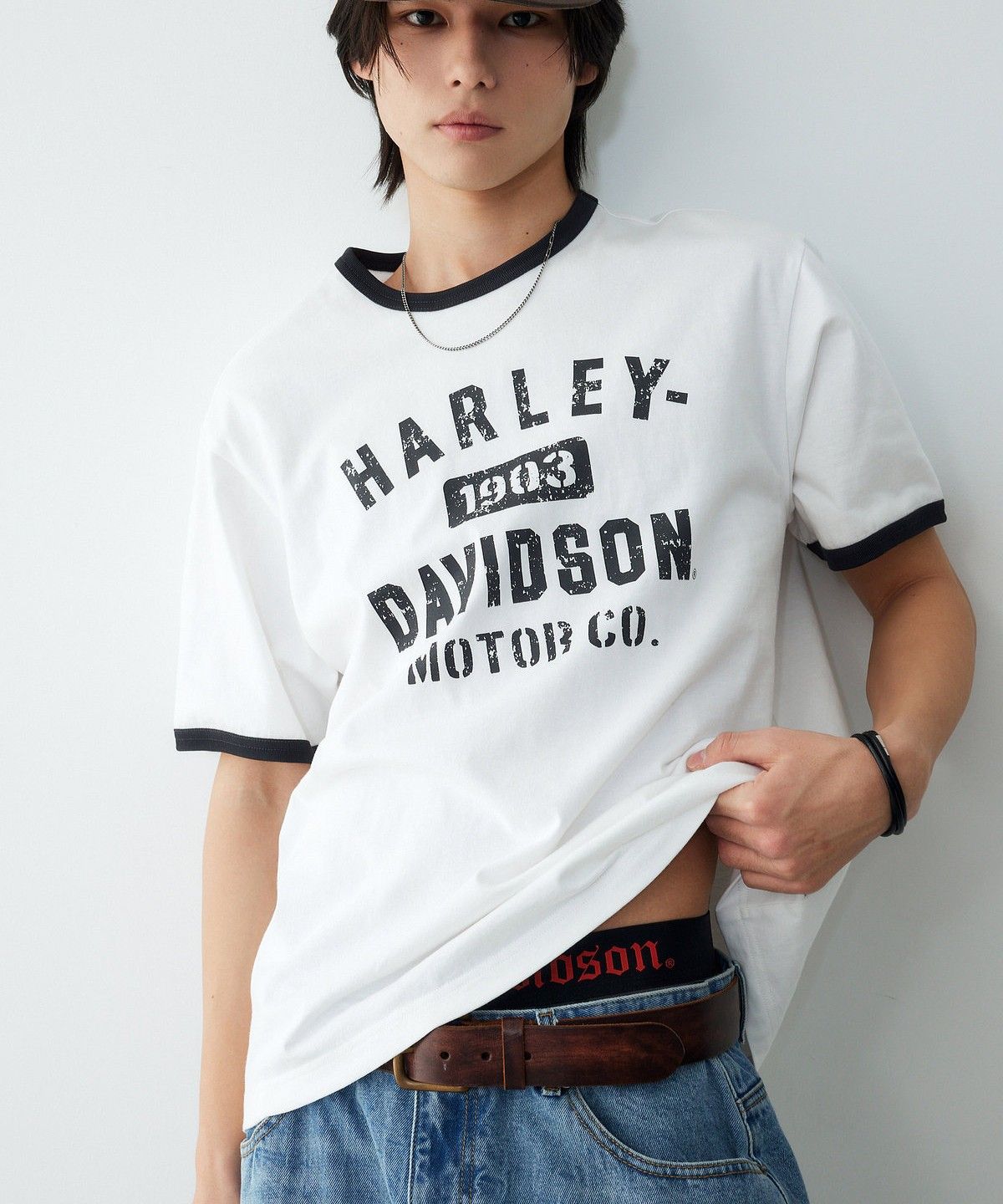 할리데이비슨 컬렉션스®(HARLEY-DAVIDSON COLLECTIONS®) 할리 1903 레터링 링거티 화이트 HH16111058