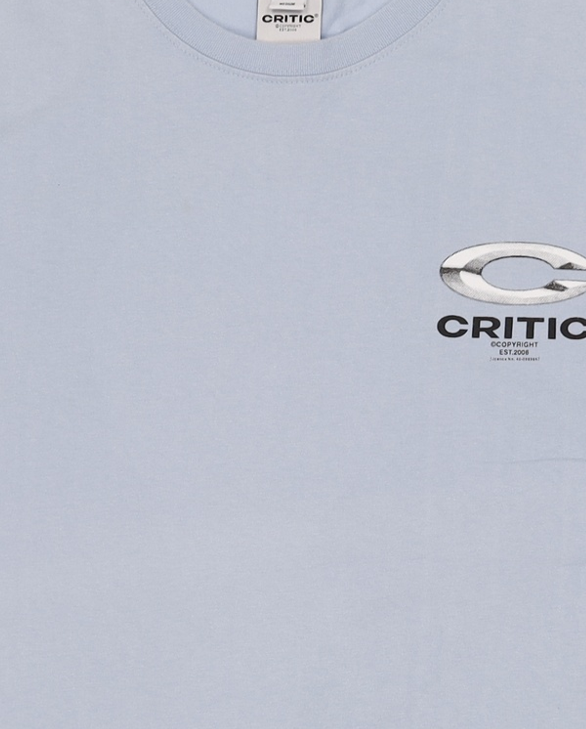 크리틱(CRITIC) Chrome C Logo T-Shirts Sky Blue M