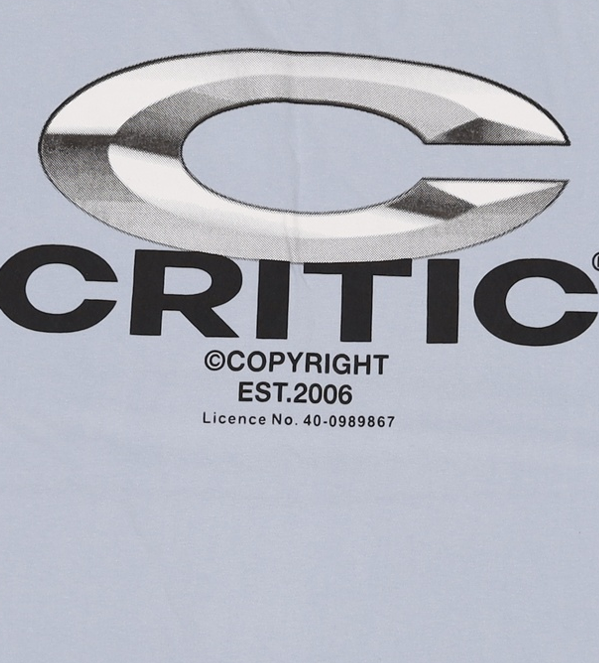 크리틱(CRITIC) Chrome C Logo T-Shirts Sky Blue M