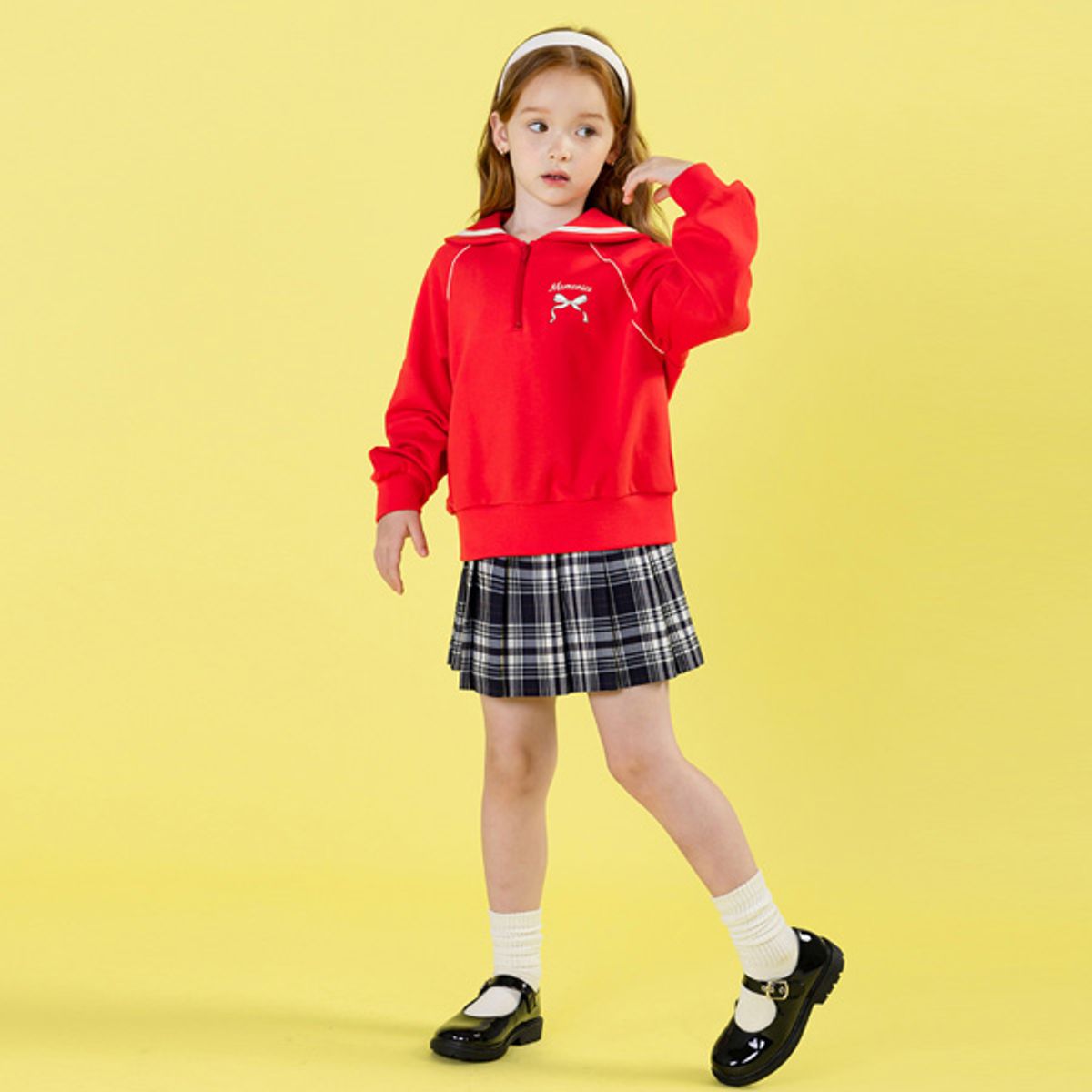 아이러브제이(I LOVE J) 라피 카라 맨투맨 티 JWFTO15