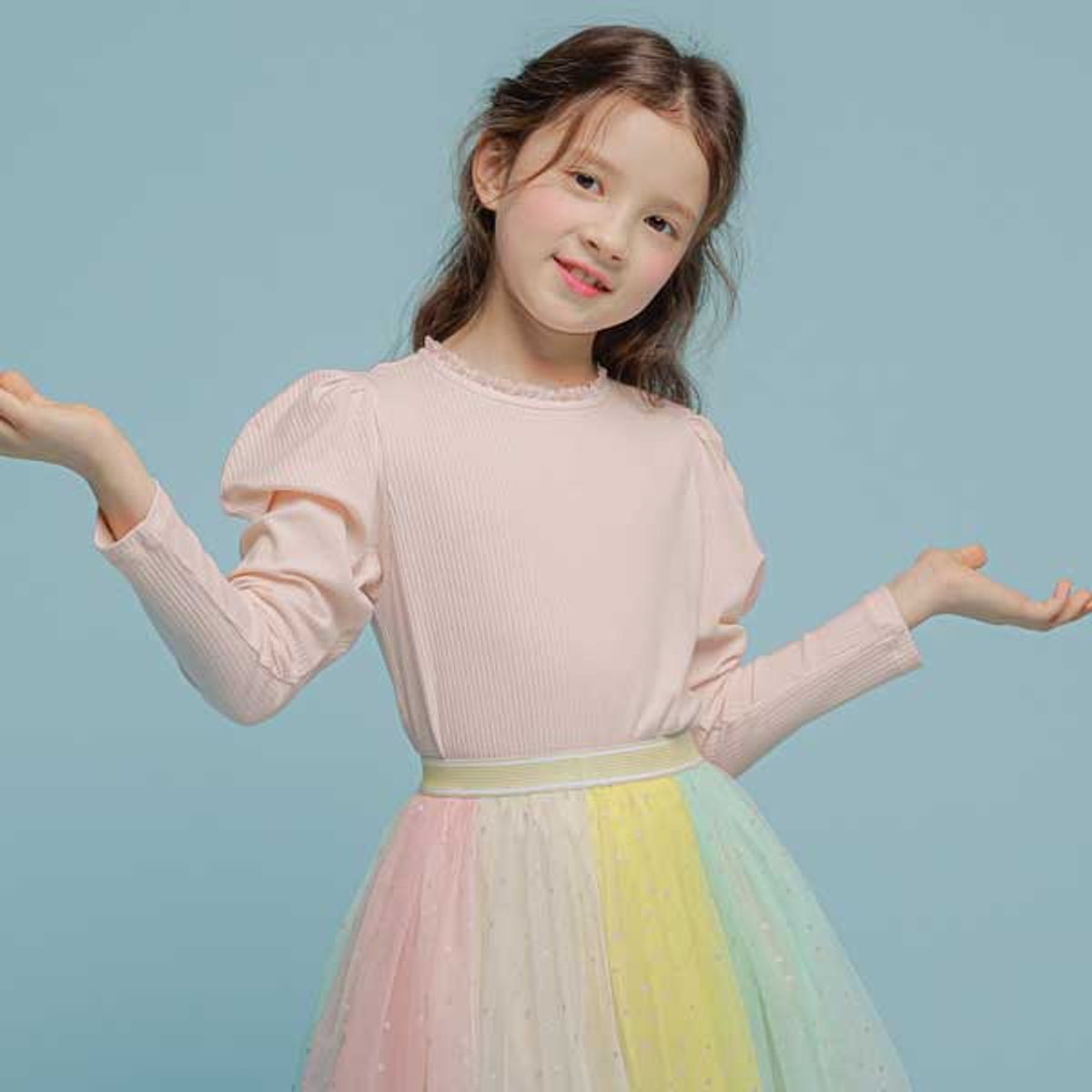 아이러브제이(I LOVE J) N.지니 퍼프 골지 티 JVSTO63