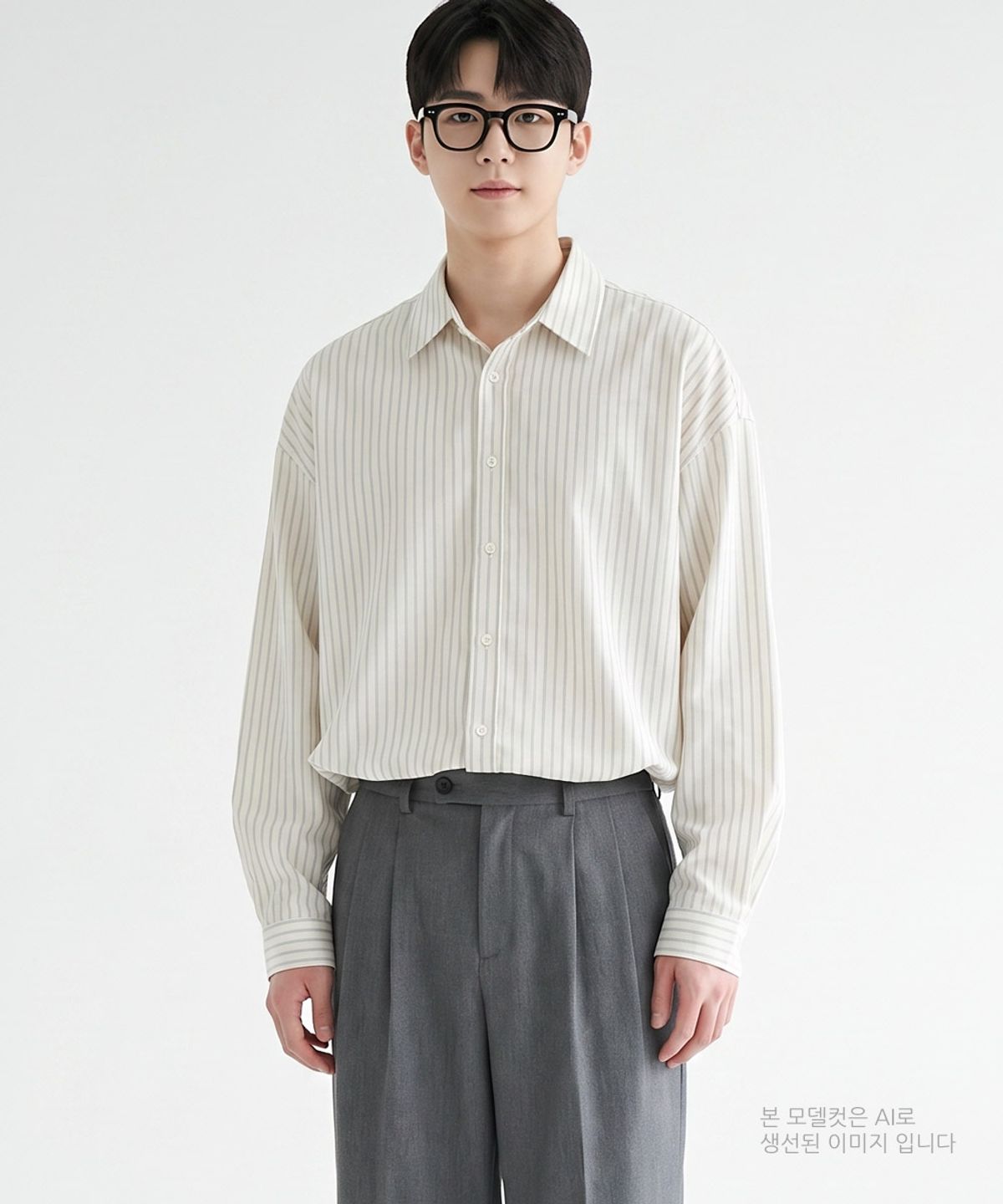 음(UMM) 도트라인 스트라이프 오버핏 긴팔셔츠 3COLOR