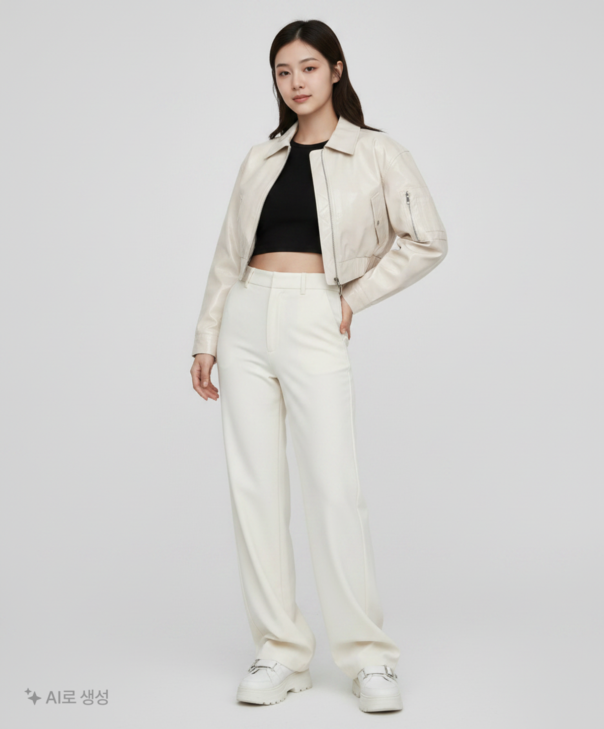 크랭크 베이직웨어(CRANK BASICWEAR) 레더/라이더스 재킷 L
