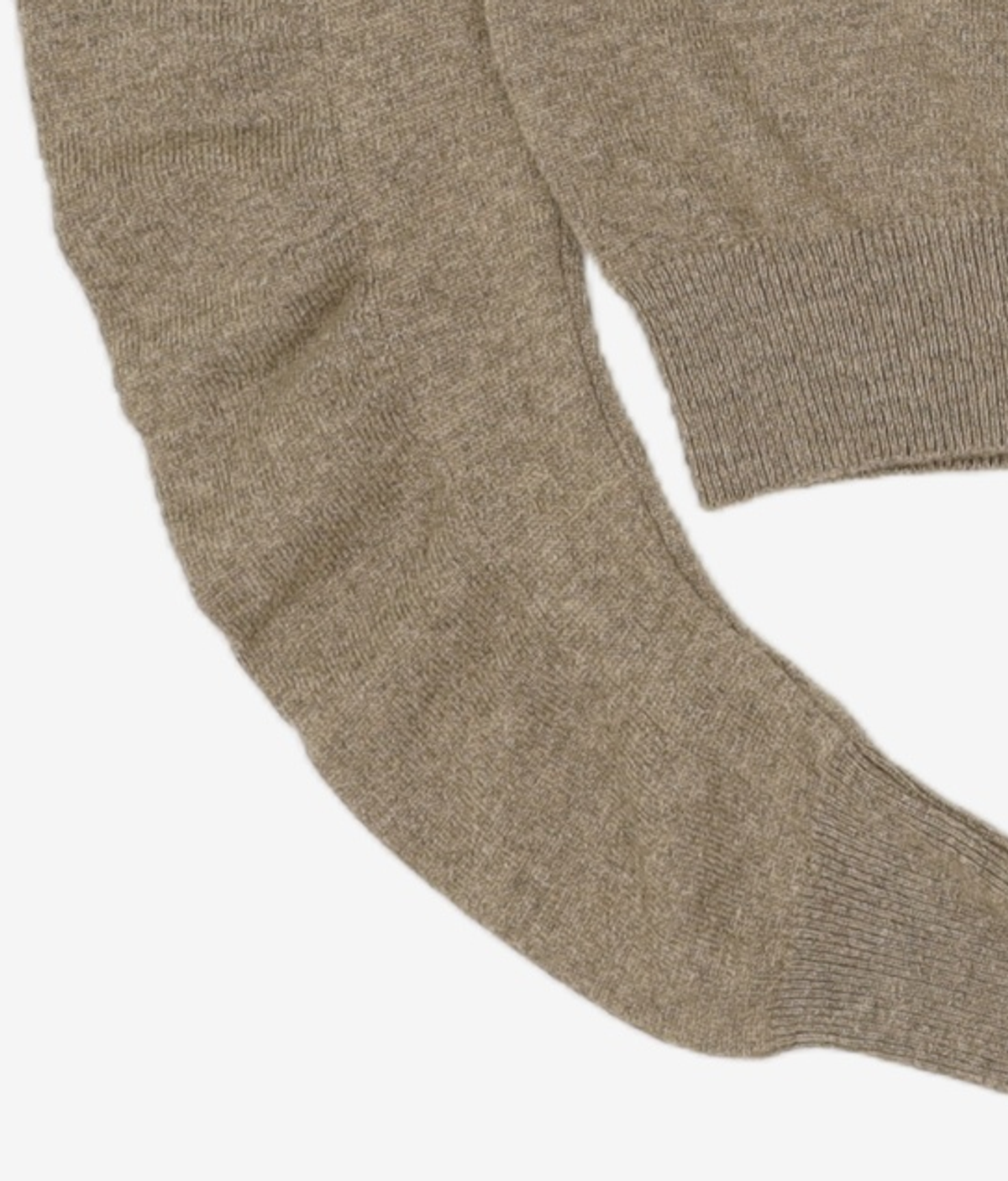 다이애그널(DIAGONAL) SHIRRING VOLUME SLEEVE KNIT TOP (brown) XS