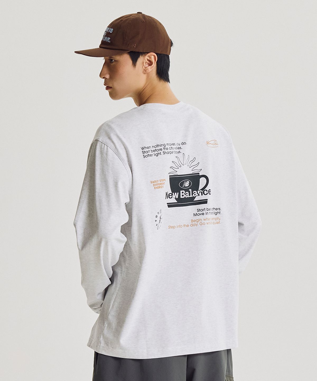뉴발란스(NEW BALANCE) NBNDG31853 / UNI 모닝레이브 긴팔티 (A/GRAY)