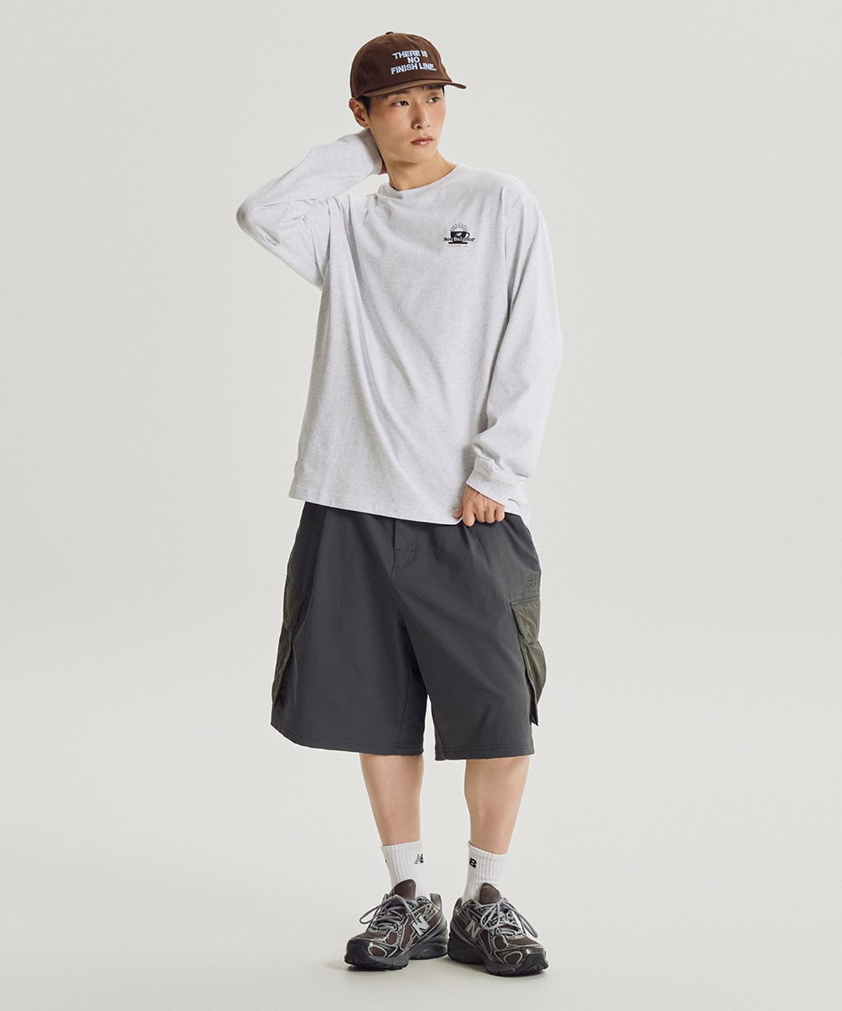 뉴발란스(NEW BALANCE) NBNDG31853 / UNI 모닝레이브 긴팔티 (A/GRAY)