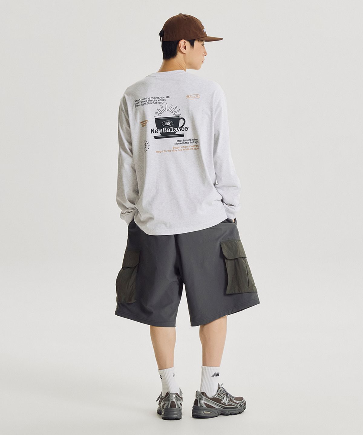뉴발란스(NEW BALANCE) NBNDG31853 / UNI 모닝레이브 긴팔티 (A/GRAY)