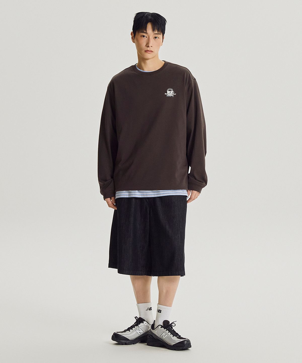 뉴발란스(NEW BALANCE) NBNDG31853 / UNI 모닝레이브 긴팔티 (BROWN)
