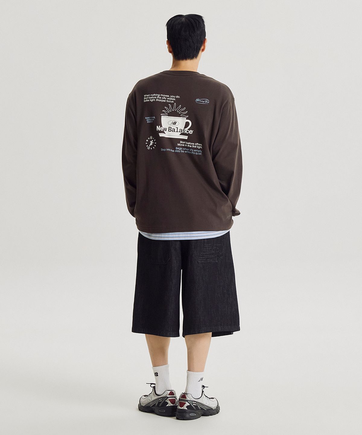 뉴발란스(NEW BALANCE) NBNDG31853 / UNI 모닝레이브 긴팔티 (BROWN)