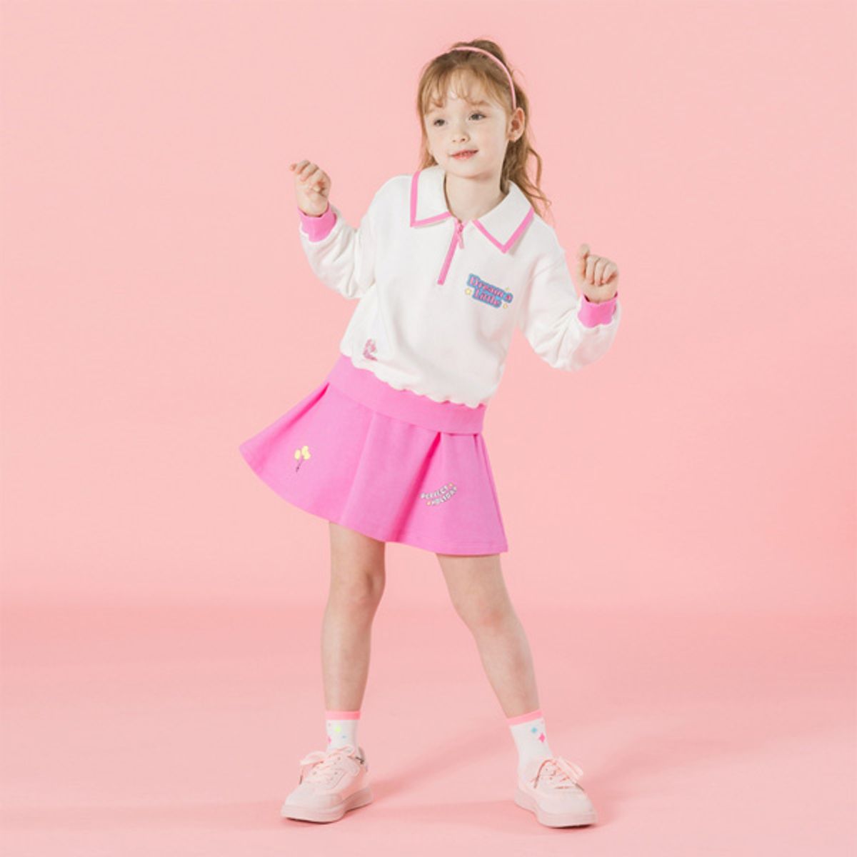아이러브제이(I LOVE J) 벨룬 배색 스커트 상하 SET JXSSE02