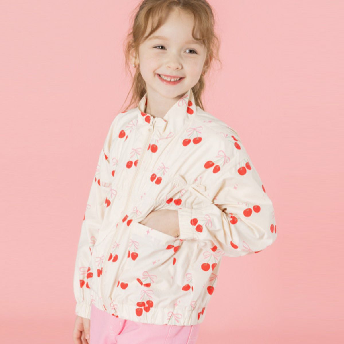 아이러브제이(I LOVE J) 트윙클체리 리본 점퍼 JXSOU16