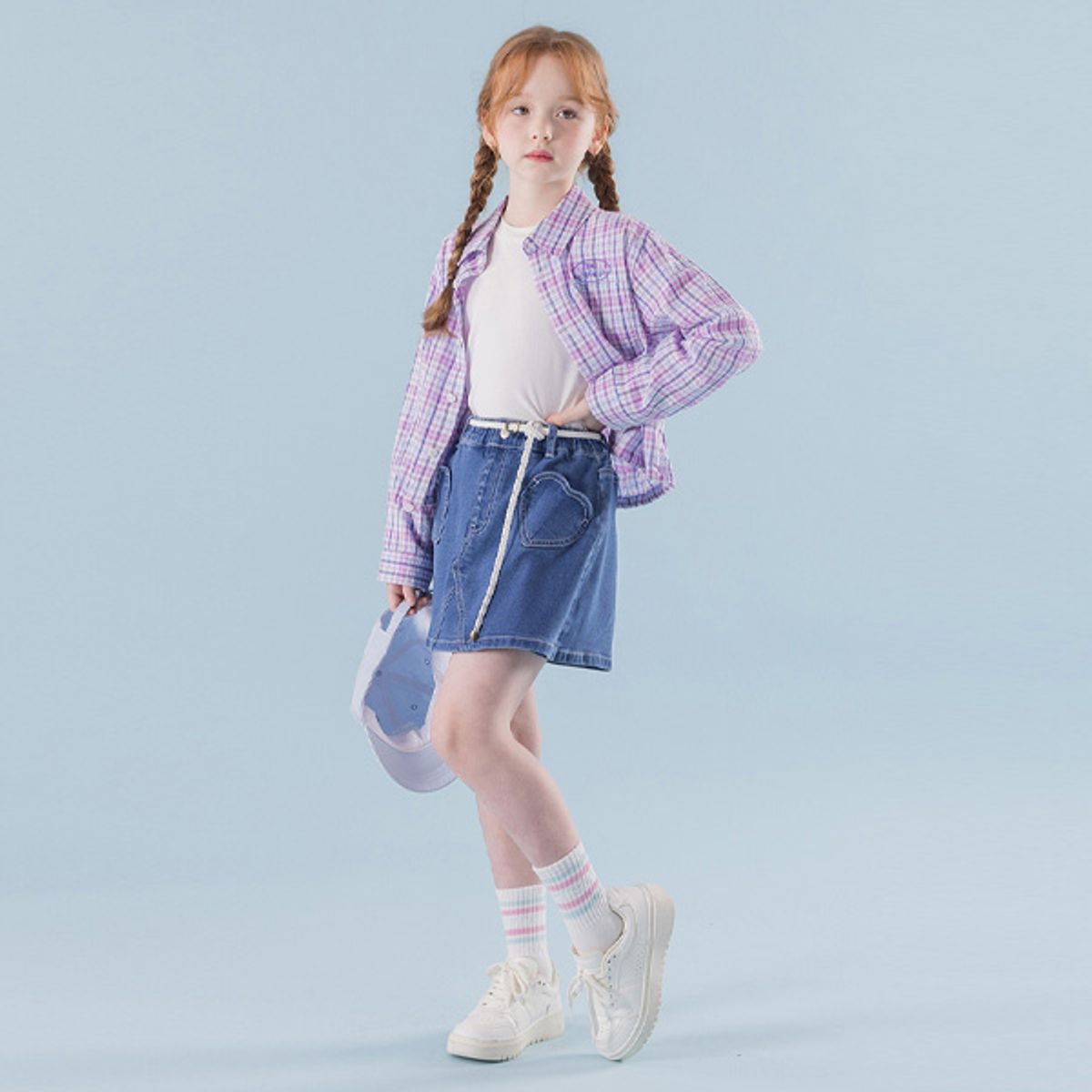 아이러브제이(I LOVE J) 하트포켓 데님 랩스커트 팬츠 JYSPT11
