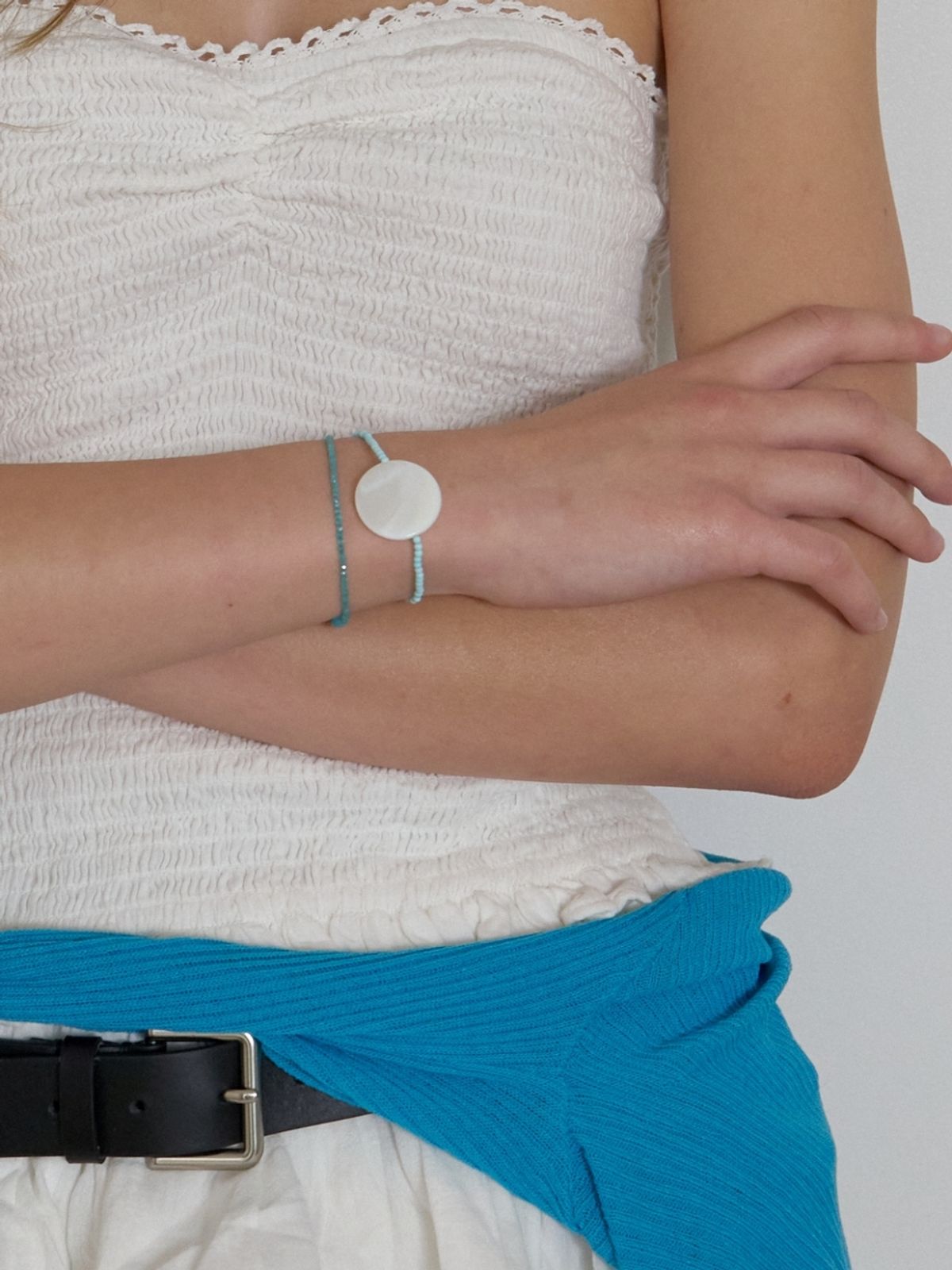 러브미몬스터(LOVE ME MONSTER) Moon Pearl Howlite Bracelet (L262MBC020)