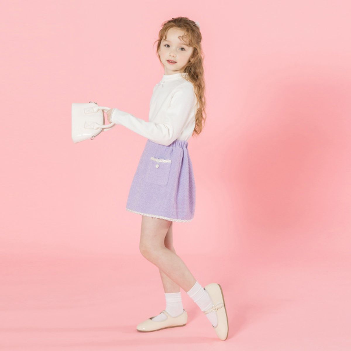 아이러브제이(I LOVE J) 리본 하프넥 골지티 JXSTO03