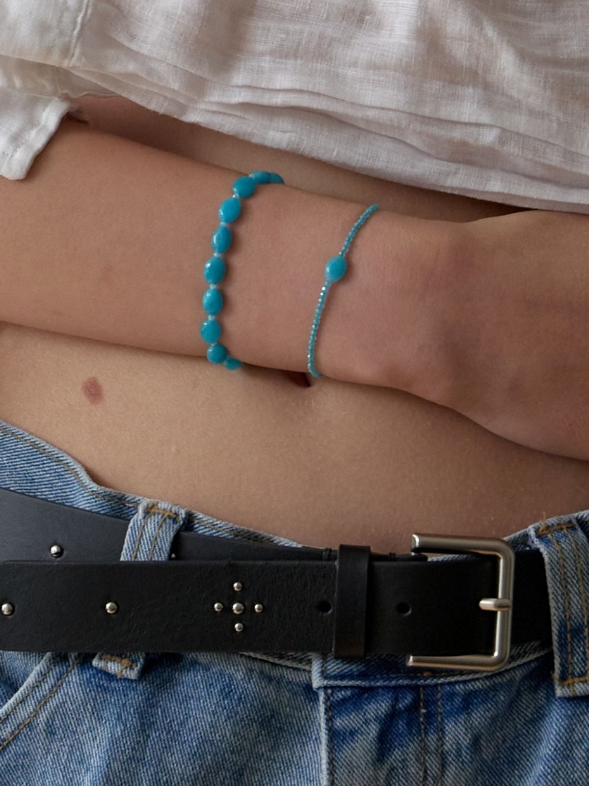 러브미몬스터(LOVE ME MONSTER) Mint Jade Lace Bracelet (L262MBC040)