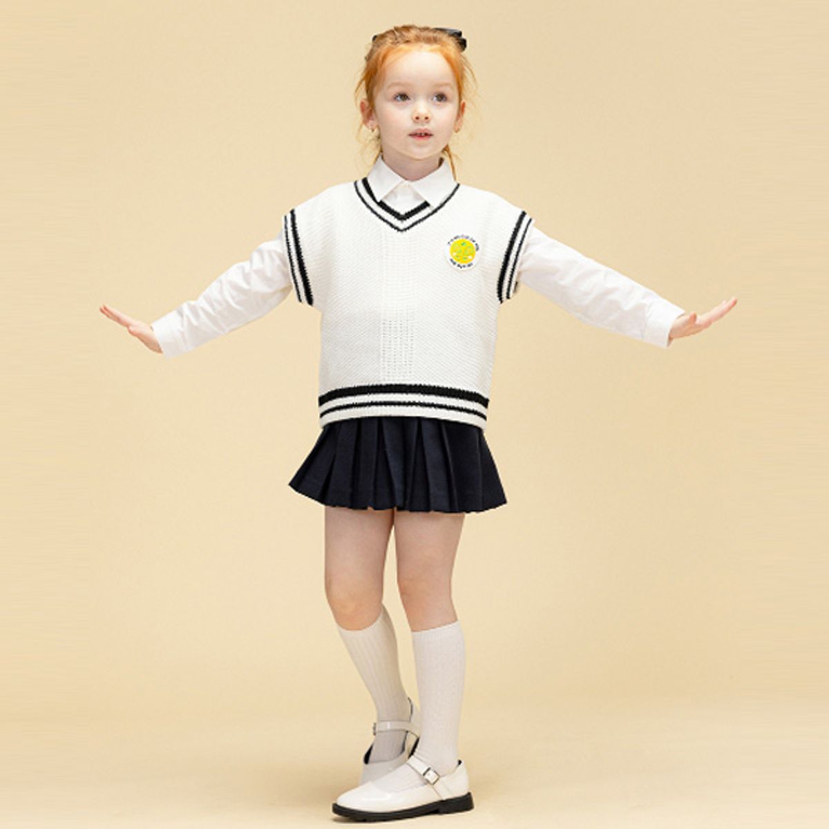 아이러브제이(I LOVE J) B.밀리터 플리츠 스커트 JWSSK21